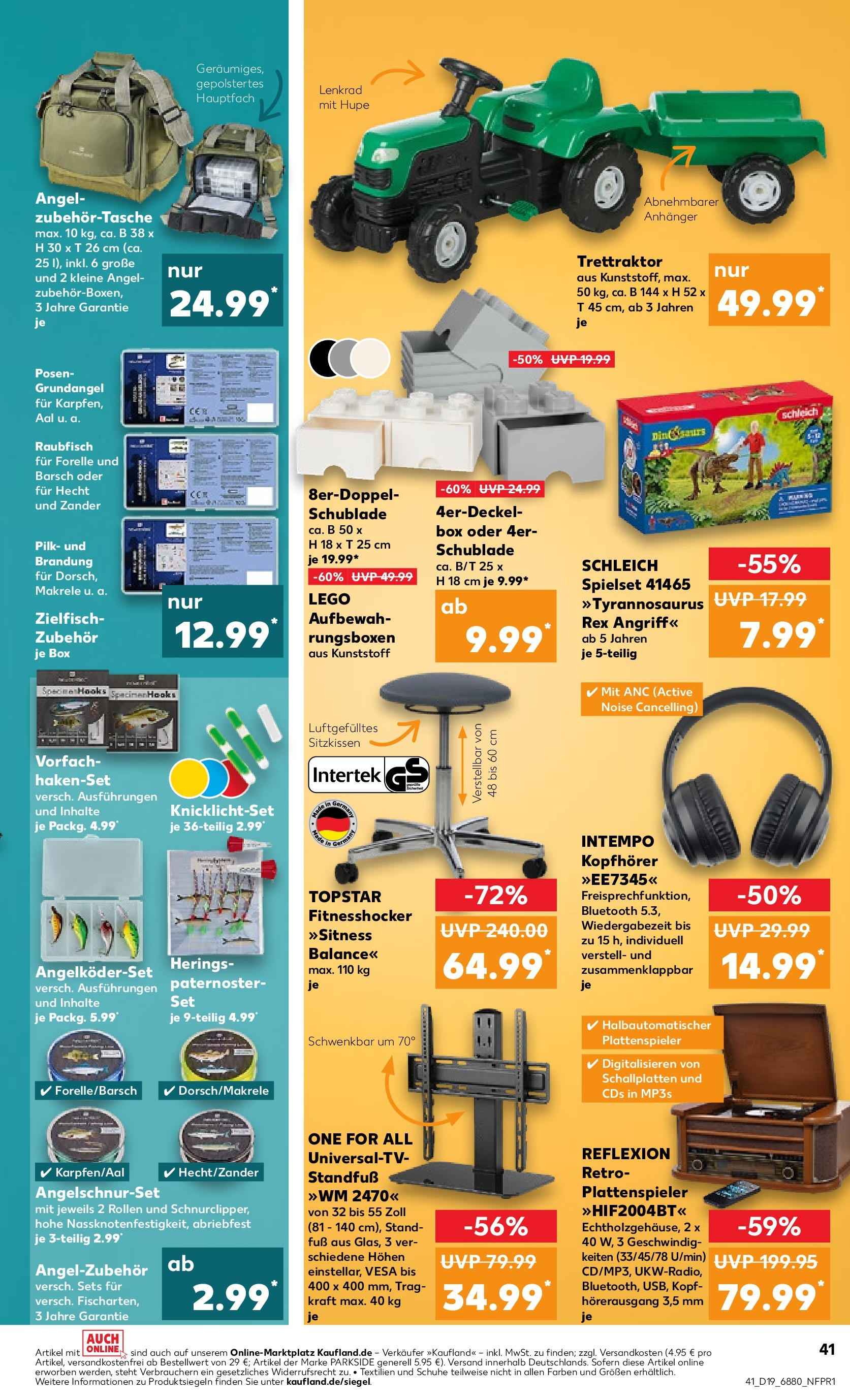 Kaufland - Saarland (ab 10.05.2024) » Angebote Online zum Blättern | Seite: 41 | Produkte: Plattenspieler, Box, Kopfhörer