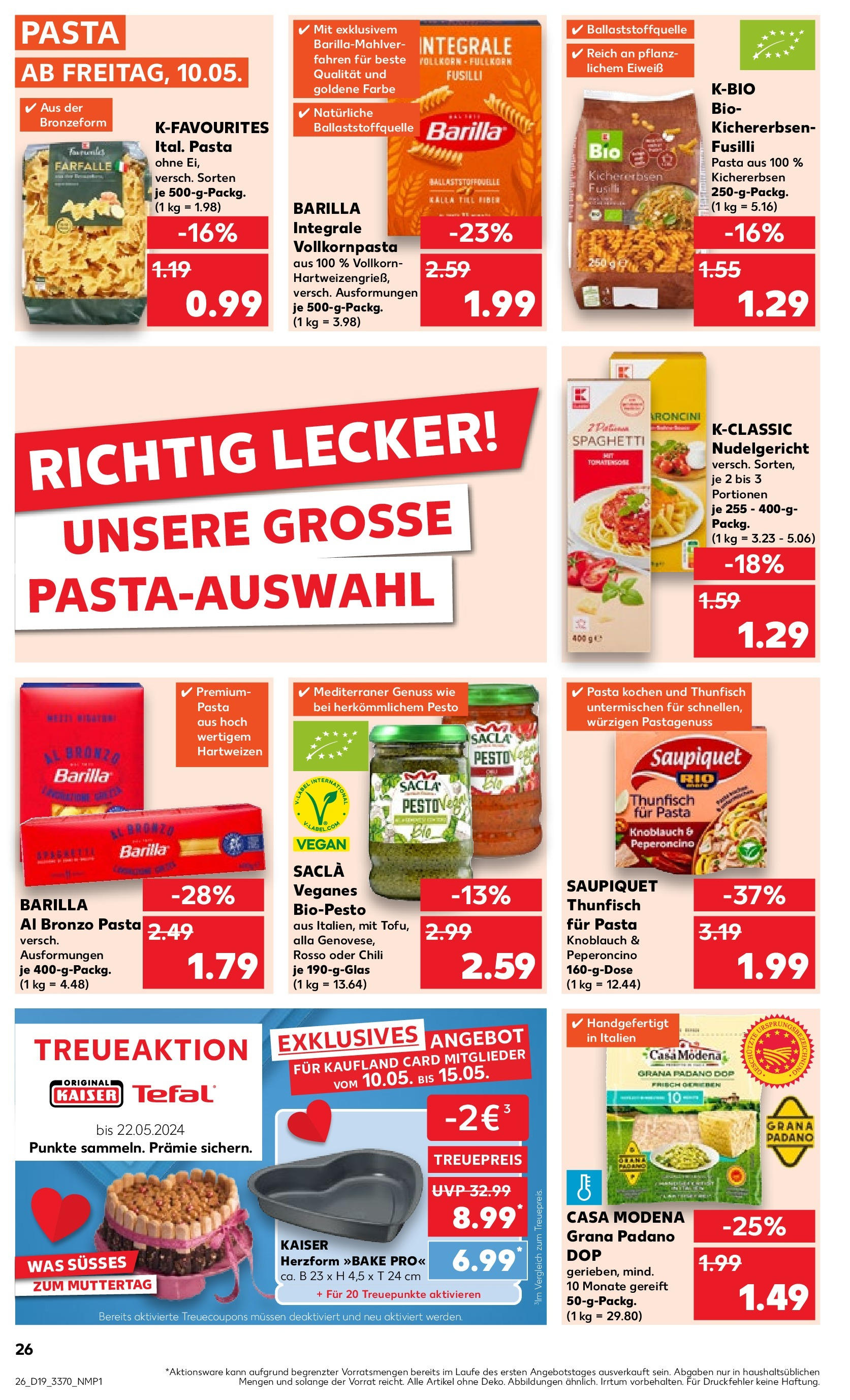 Kaufland - Berlin (ab 10.05.2024) » Angebote Online zum Blättern | Seite: 26 | Produkte: Barilla, Knoblauch, Chili, Pasta