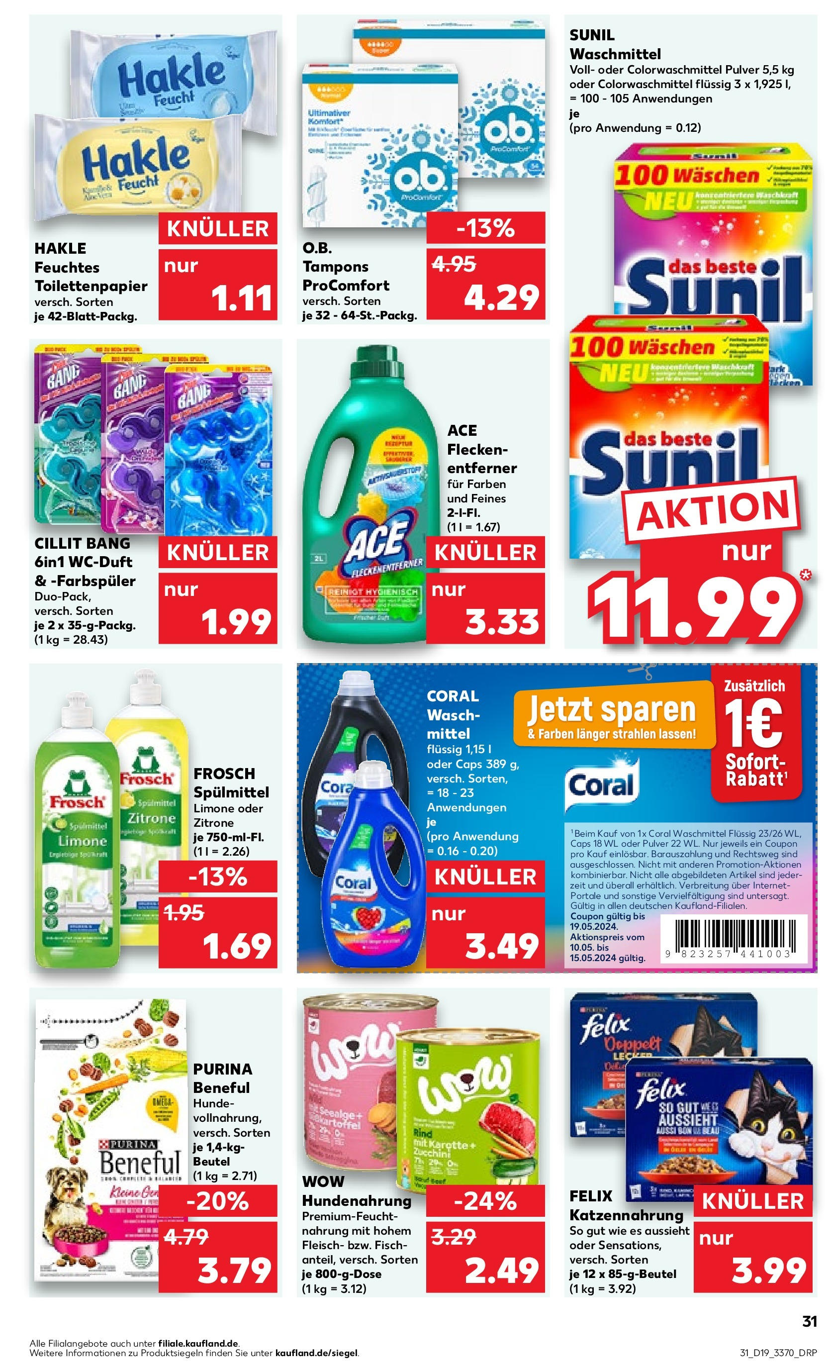 Kaufland - Berlin (ab 10.05.2024) » Angebote Online zum Blättern | Seite: 31 | Produkte: Fisch, Fleckenentferner, Waschmittel, Zitrone