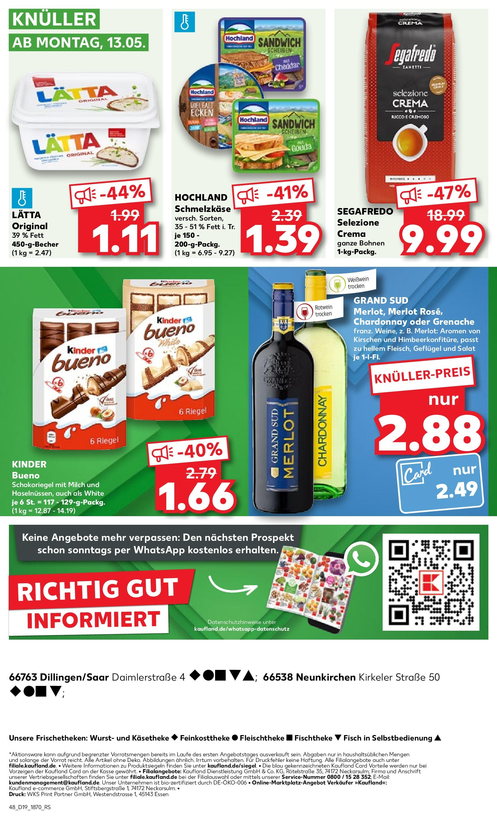 Kaufland - Saarland (ab 10.05.2024) » Angebote Online zum Blättern | Seite: 48 | Produkte: Gouda, Fisch, Wurst, Salat