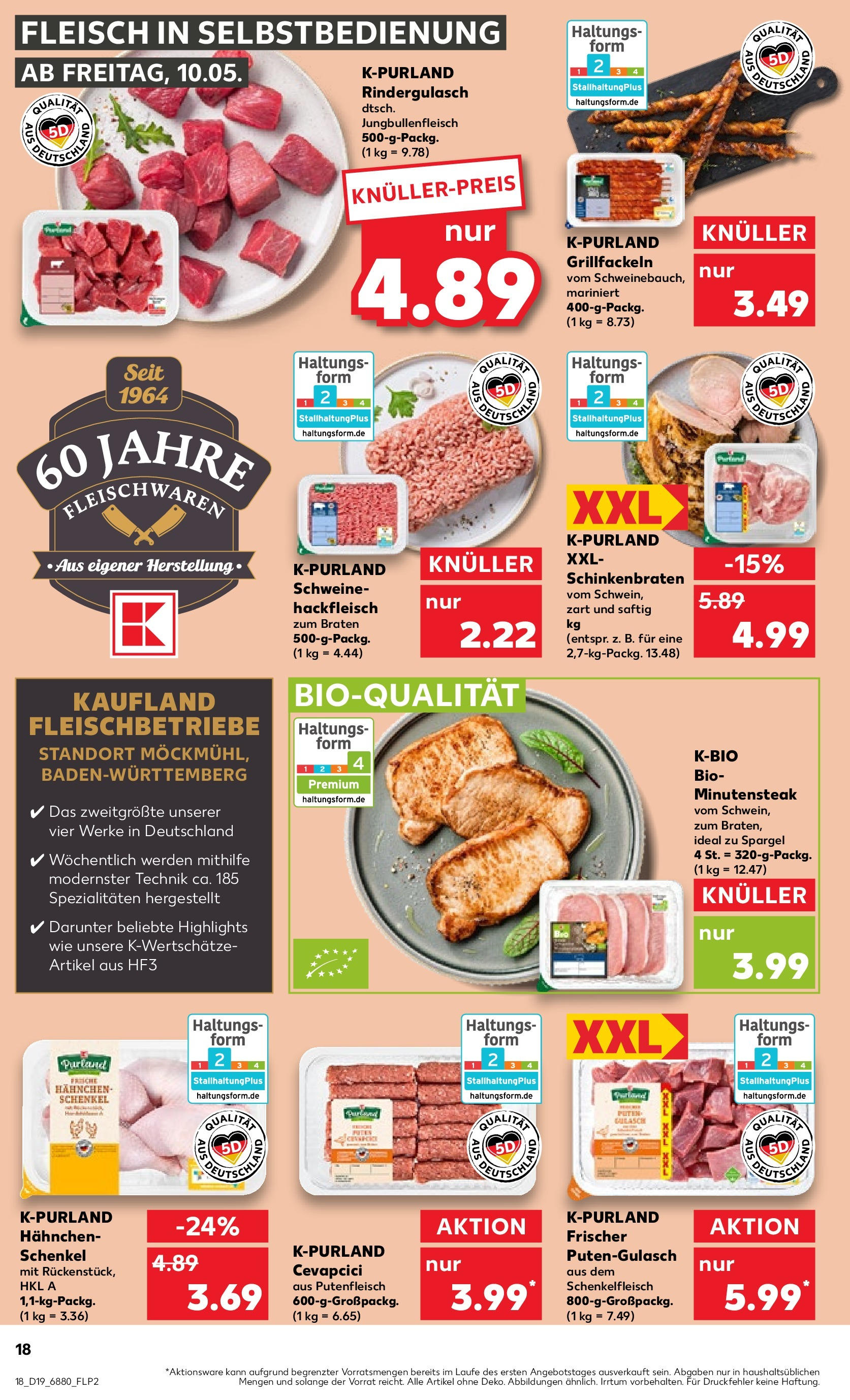 Kaufland - Saarland (ab 10.05.2024) » Angebote Online zum Blättern | Seite: 18 | Produkte: Cevapcici, Burger