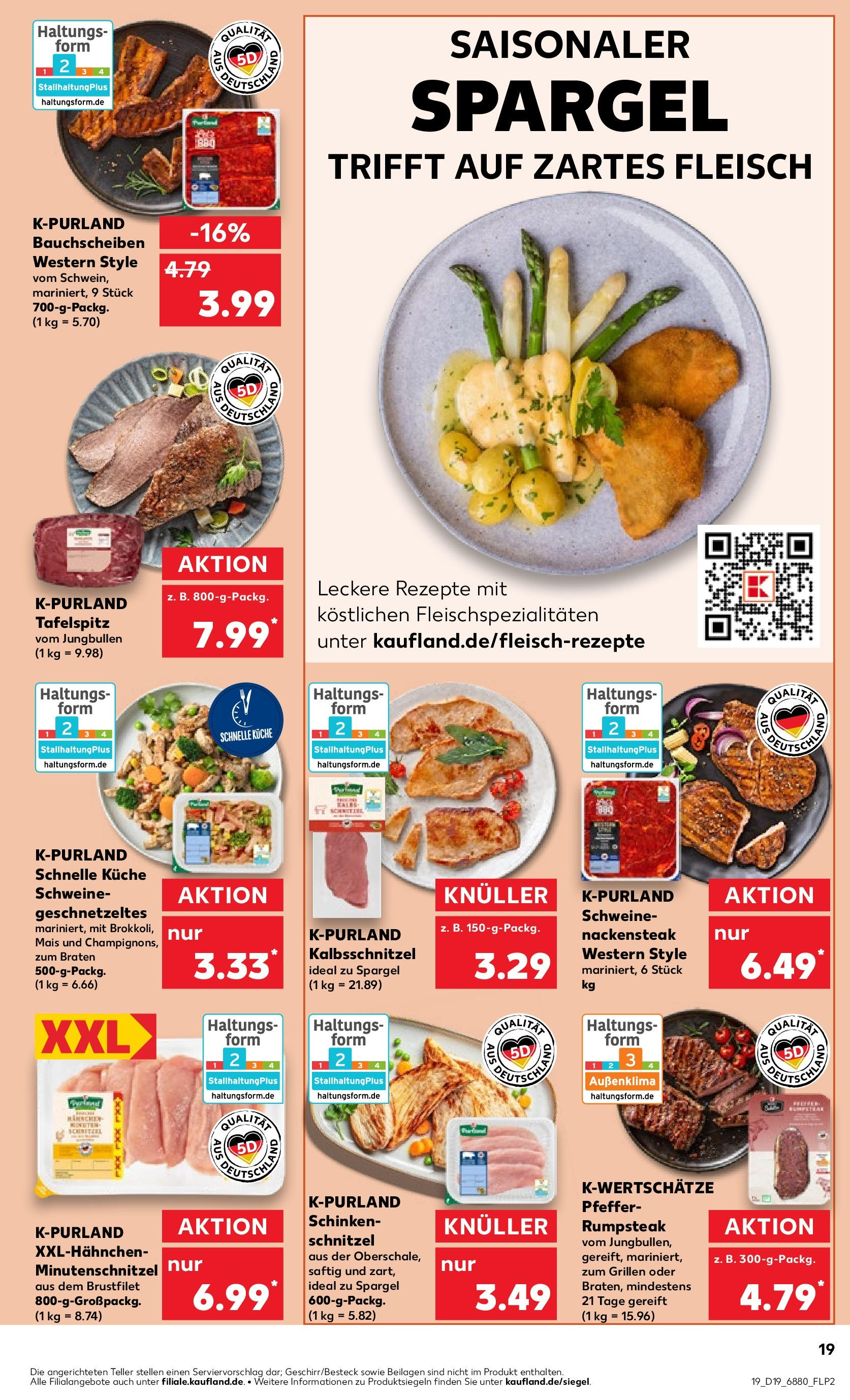 Kaufland - Saarland (ab 10.05.2024) » Angebote Online zum Blättern | Seite: 19 | Produkte: Küche, Spargel, Rindfleisch