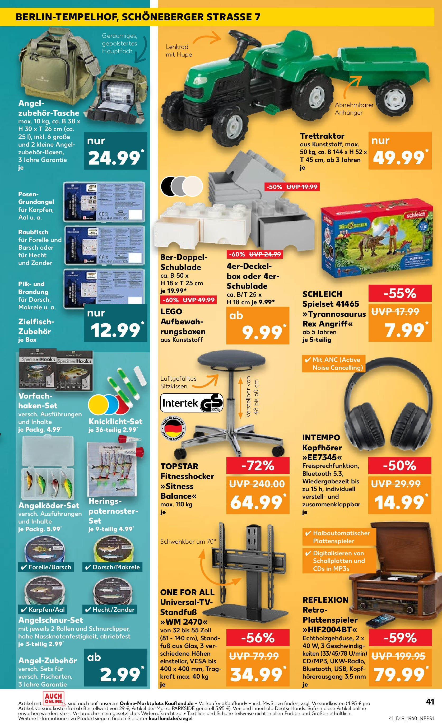 Kaufland - Berlin (ab 10.05.2024) » Angebote Online zum Blättern | Seite: 41 | Produkte: Plattenspieler, Box, Kopfhörer