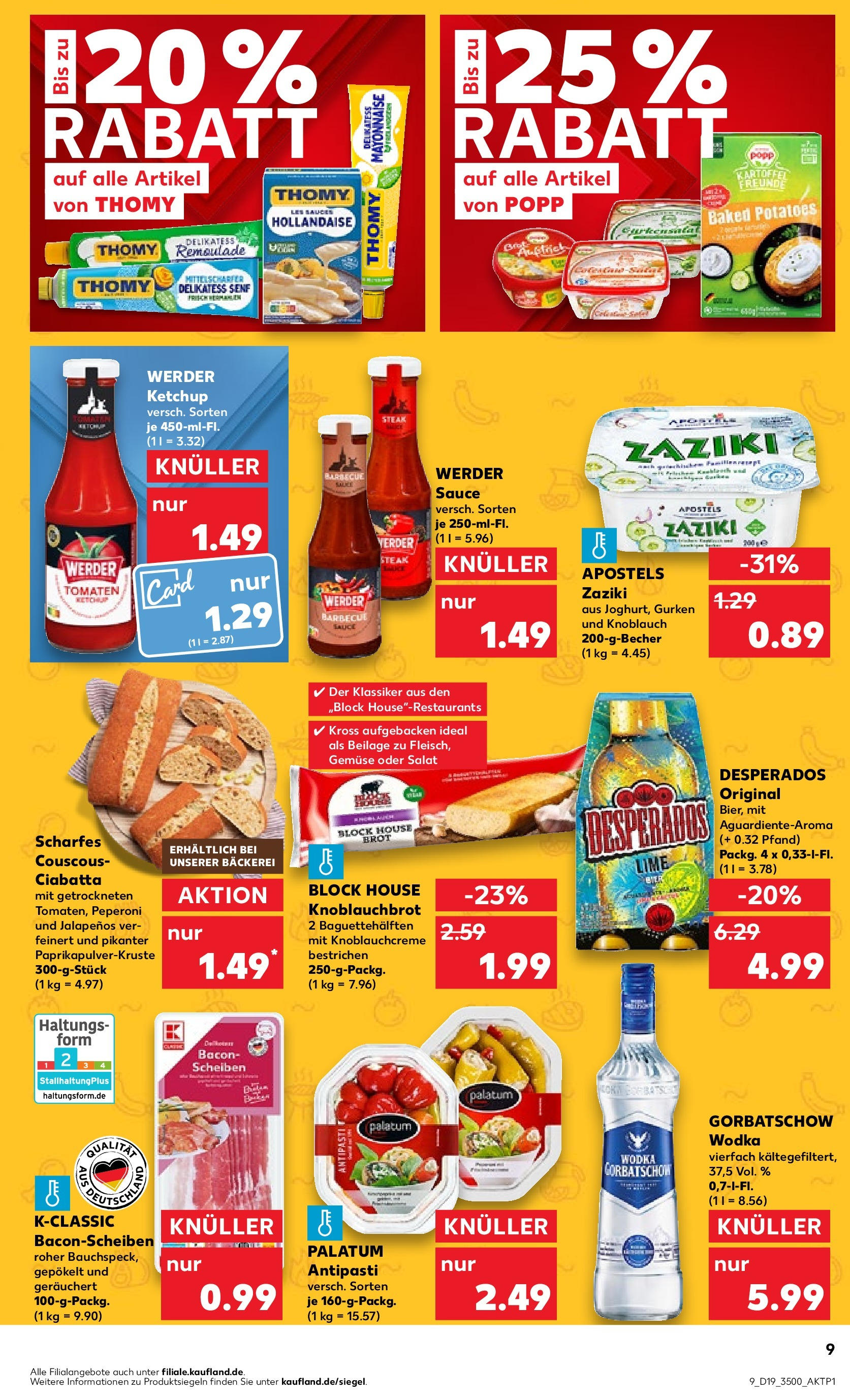 Kaufland - Mecklenburg-Vorpommern (ab 10.05.2024) » Angebote Online zum Blättern | Seite: 9 | Produkte: Bäckerei, Mayonnaise, Brot, Ketchup
