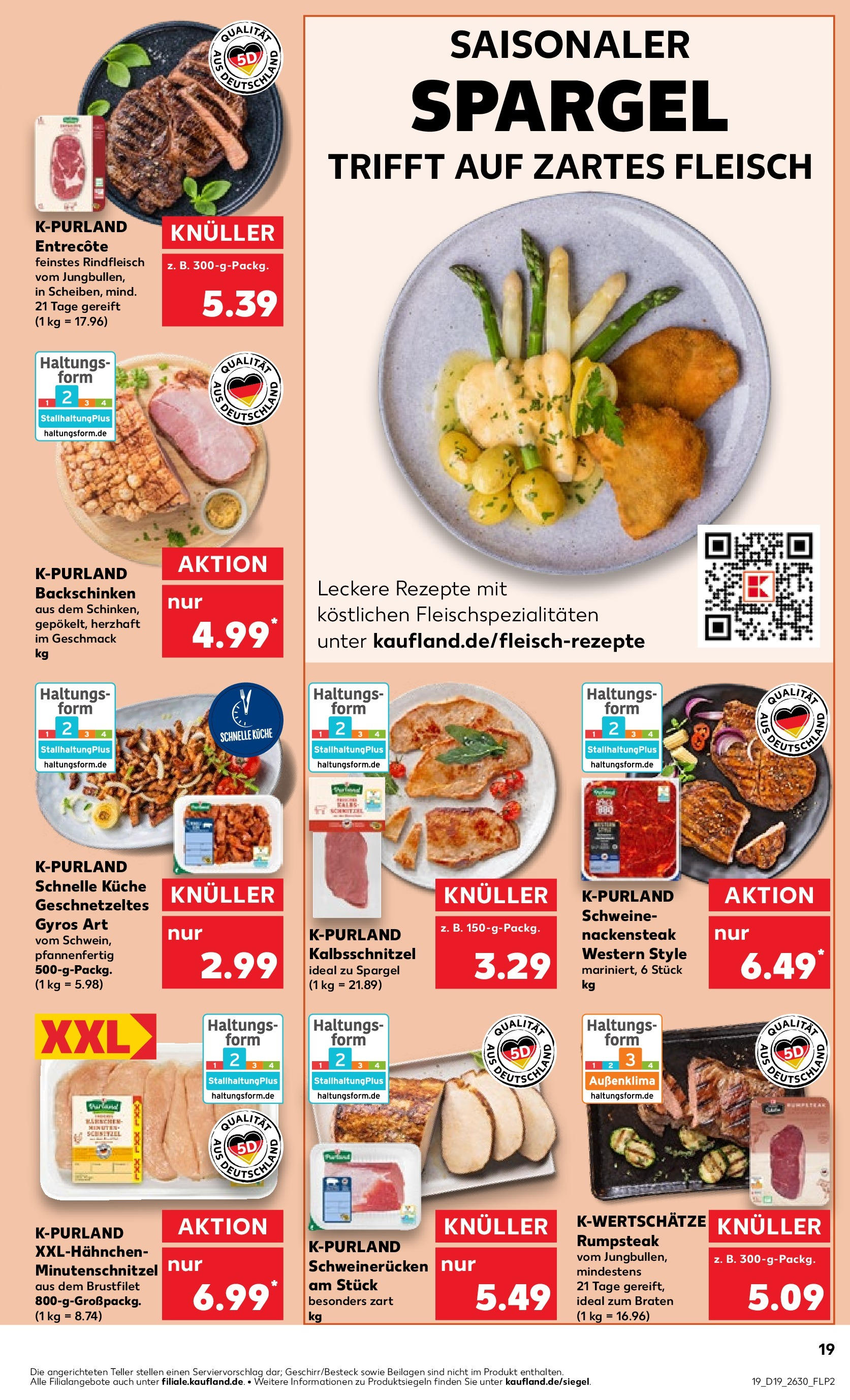 Kaufland - Sachsen (ab 10.05.2024) » Angebote Online zum Blättern | Seite: 19 | Produkte: Küche, Spargel, Pfeffer, Schinken
