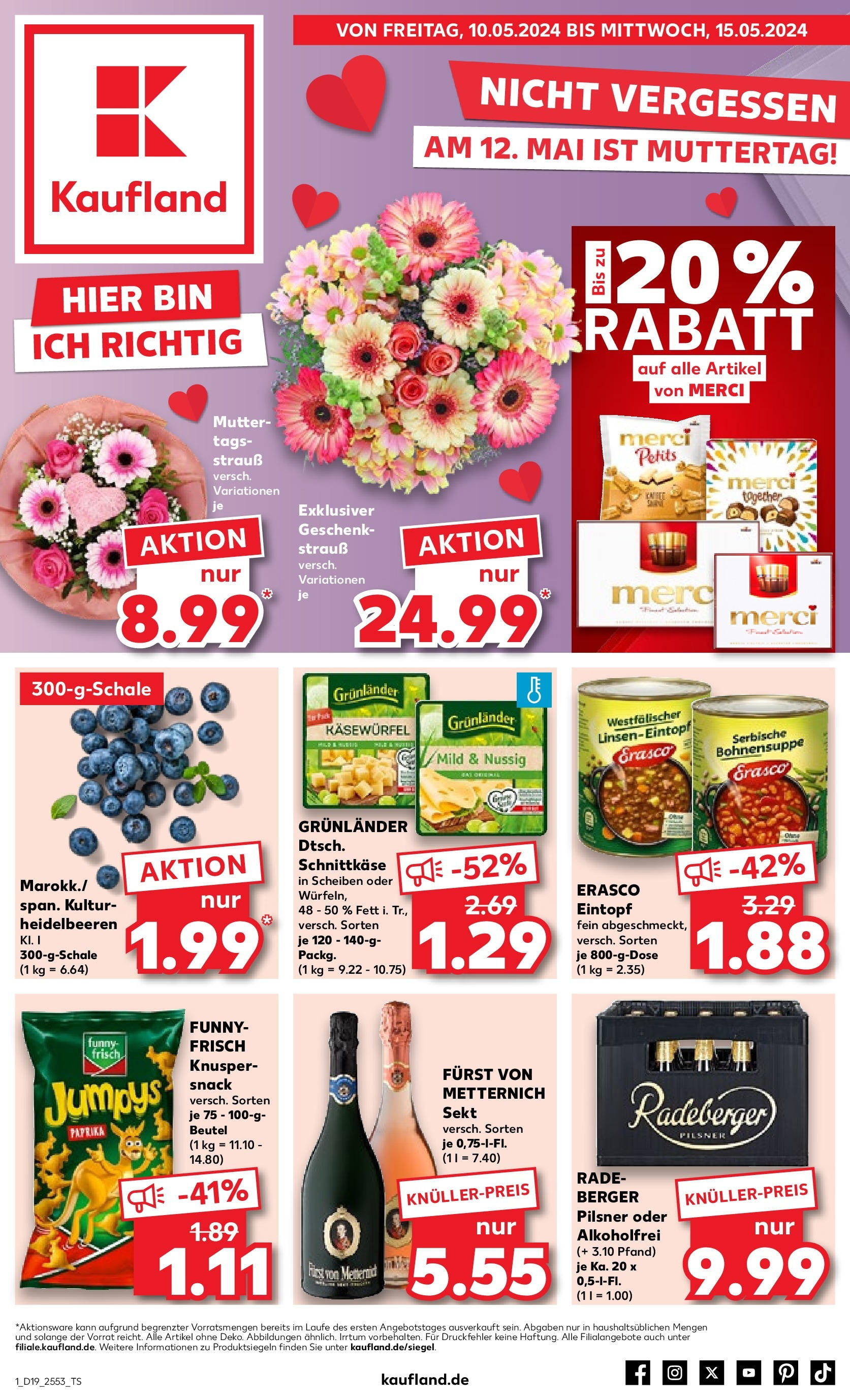 Kaufland - Hessen (ab 10.05.2024) » Angebote Online zum Blättern | Seite: 1 | Produkte: Sekt, Chips
