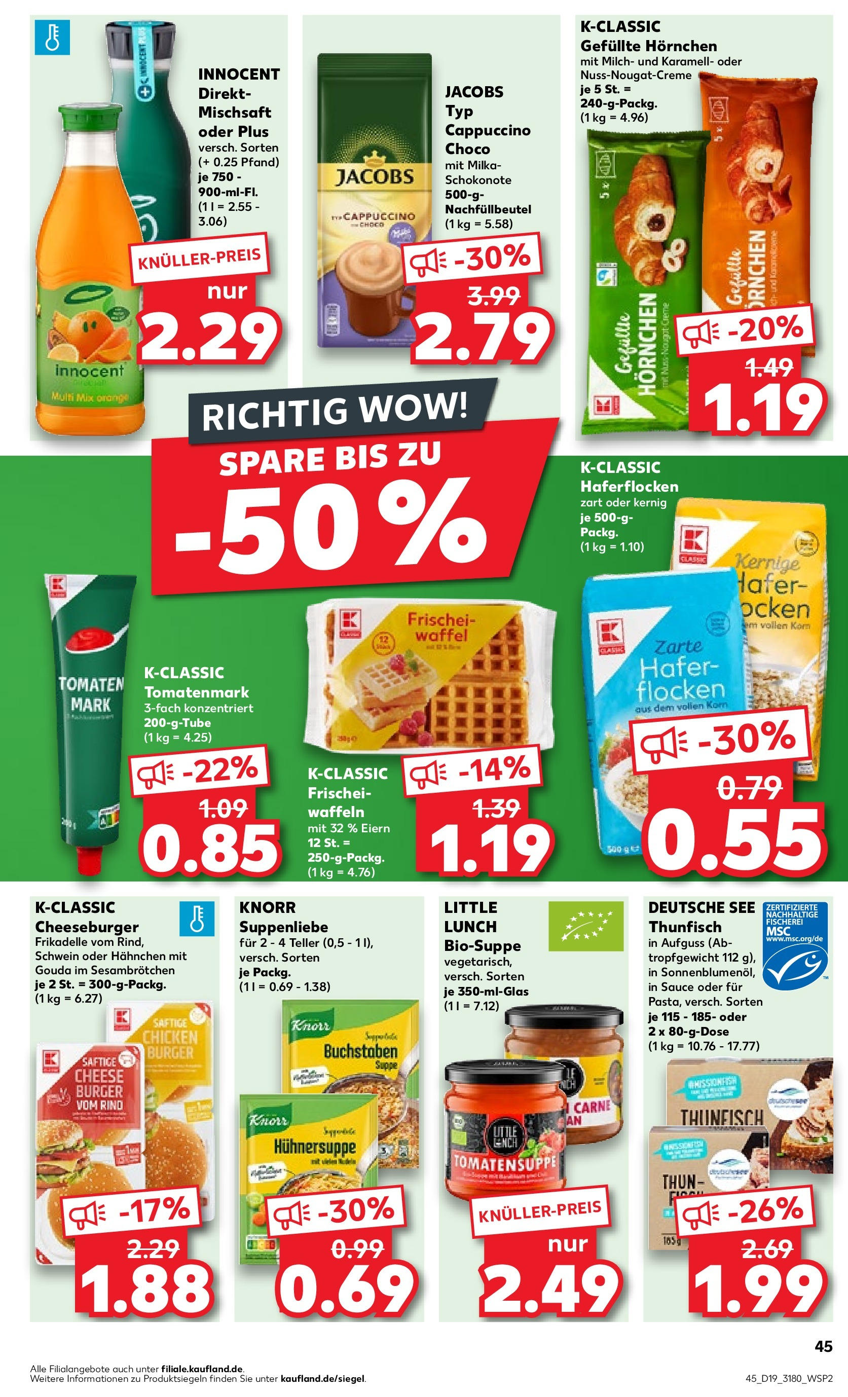 Kaufland Prospekt 	 (ab 10.05.2024) » Angebote Online zum Blättern | Seite: 45 | Produkte: Milch, Tomaten, Creme, Waffeln