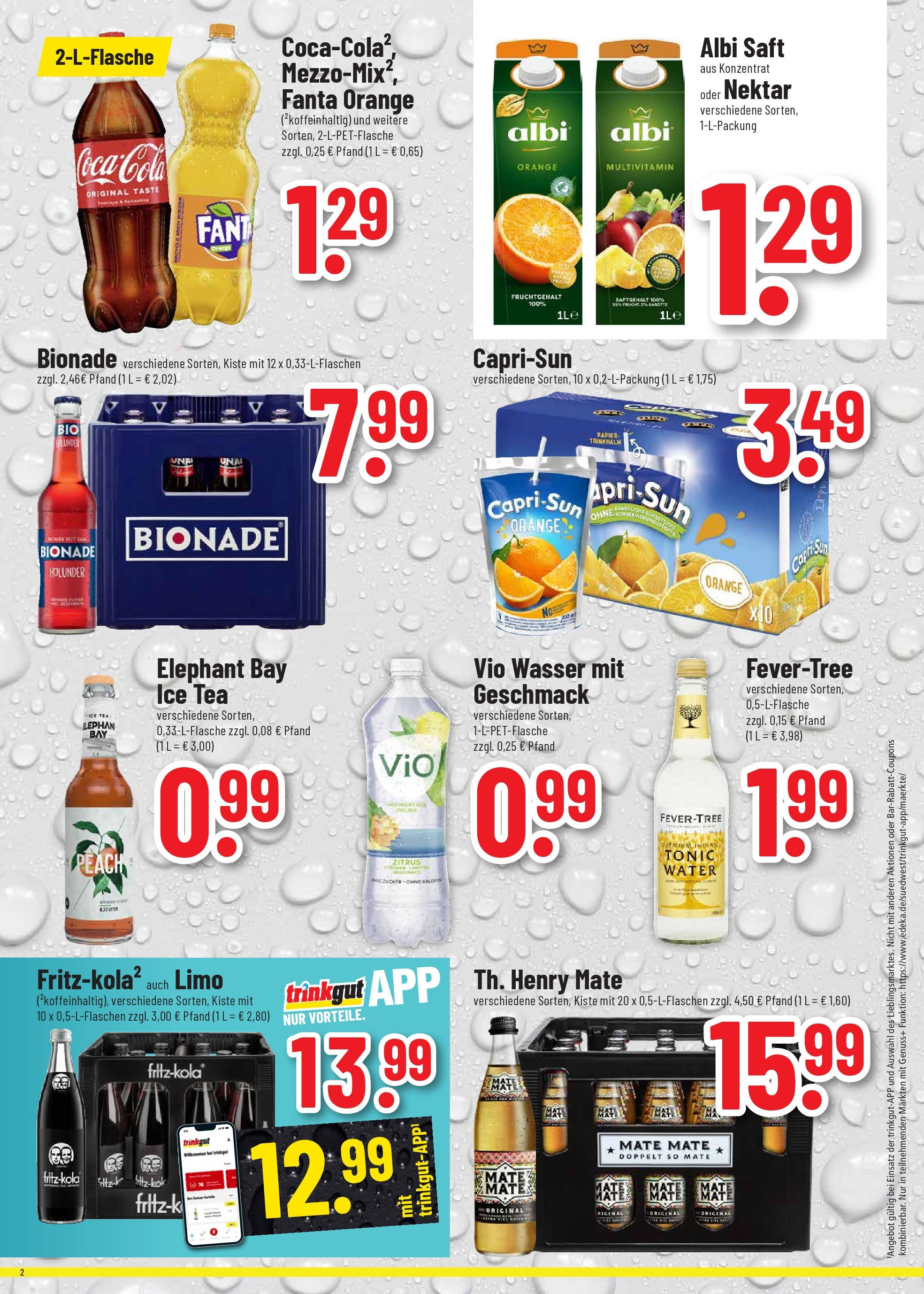 OFFERS - trinkgut: Wochenangebote (ab 05.05.2024) zum Blättern | Seite: 2 | Produkte: Fanta, Wasser, Zucker, Saft