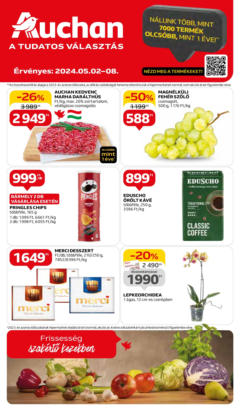 Auchan  Akciós újság - amely érvényes a következő dátumtól: 02.05.2024