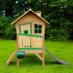 AXI Spielhaus Robin grau B/H/L: ca. 264x203x177 cm