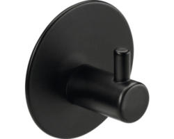 Klebehaken Ø 48 x 28 mm Stahl schwarz matt 5 Stück