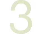 Hornbach Hausnummer 3 Kunststoff H 120 mm, zum Kleben, Photo-lumineszierend