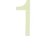 Hornbach Hausnummer 1 Kunststoff H 120 mm, zum Kleben, Photo-lumineszierend