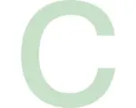 Hornbach Buchstabe "c" Kunststoff H 95 mm, zum Kleben, Photo-lumineszierend