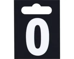 Hausnummer 0 Kunststoff H 40 mm, zum Kleben