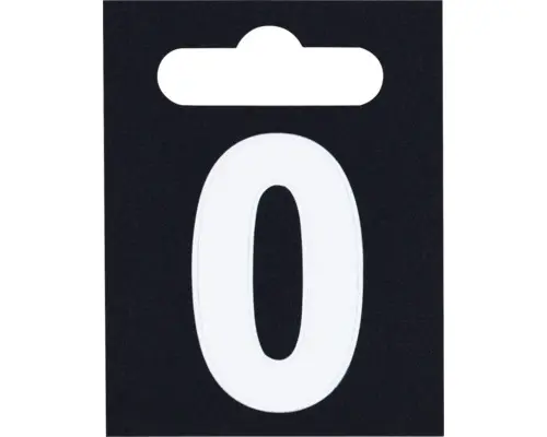 Hausnummer 0 Kunststoff H 40 mm, zum Kleben