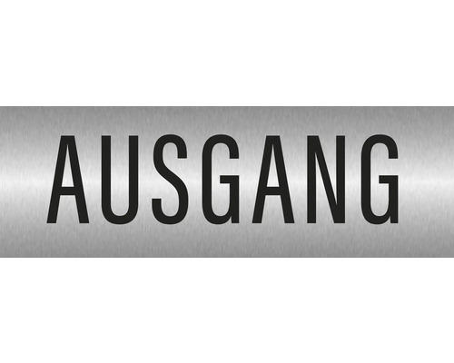 Hinweisschild "Ausgang" 240x80 mm, Edelstahl