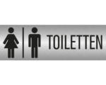 Hornbach Türschild "Damen / Herren-Toilette" 240x80 mm, Edelstahl