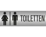 Hornbach Türschild "Damen / Herren-Toilette" 240x80 mm, Edelstahl