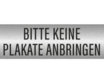 Hornbach Hinweisschild "Bitte keine Plakate anbringen" 240x80 mm, Edelstahl