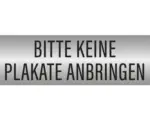 Hornbach Hinweisschild "Bitte keine Plakate anbringen" 240x80 mm, Edelstahl