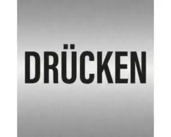 Hinweisschild "Drücken" 60x60 mm, Edelstahl