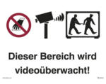 Hornbach Hinweisschild "Dieser Bereich wird videoüberwacht" 210x148 mm, Kunststoff