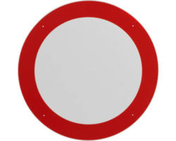 Warnschild "Durchfahrt verboten" Ø230 mm, Edelstahl