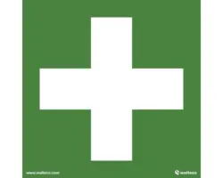 Hinweisschild "Erste-Hilfe-Kasten" 150x150 mm, Kunststoff