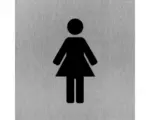 Hornbach Türschild "Frauen" 120x120 mm, Edelstahl