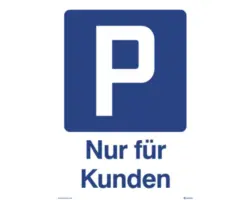 Hinweisschild "Nur für Kunden" 210x297 mm, Kunststoff