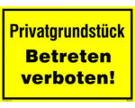 Hornbach Warnschild "Privatgrundstück, Betreten verboten" 297x210 mm, Kunststoff