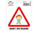 Hornbach Hinweisschild Baby on Board (Junge) 180x150 mm, zum Kleben