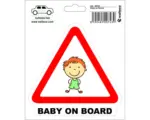 Hornbach Hinweisschild Baby on Board (Junge) 180x150 mm, zum Kleben