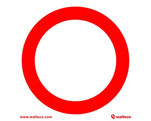 Hinweisschild "Kein Eintrag" 92x92 mm, zum Kleben