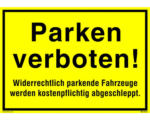 Hornbach Warnschild "Parken verboten! Widerrechtlich parkende Fahrzeuge werden kostenpflichtig abgeschleppt" 297x210 mm, Kunststoff