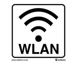 Hinweisschild "WLAN" 92x92 mm, zum Kleben