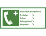 Hornbach Hinweisschild "Wichtige Telefonnummern" 150x75 mm, zum Kleben