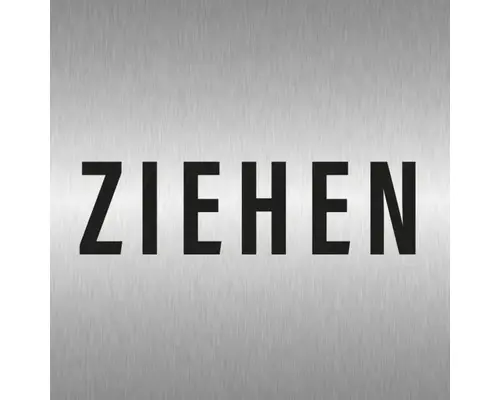 Hinweisschild "Ziehen" 60x60 mm, Edelstahl