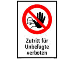 Hornbach Warnschild "Zutritt für Unbefugte verboten" 297x210 mm, zum Kleben