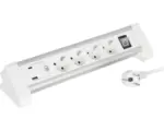 Hornbach Steckdosenleiste Q-Link 4-fach 1,5 m, mit USB A und USB C, weiß/grau