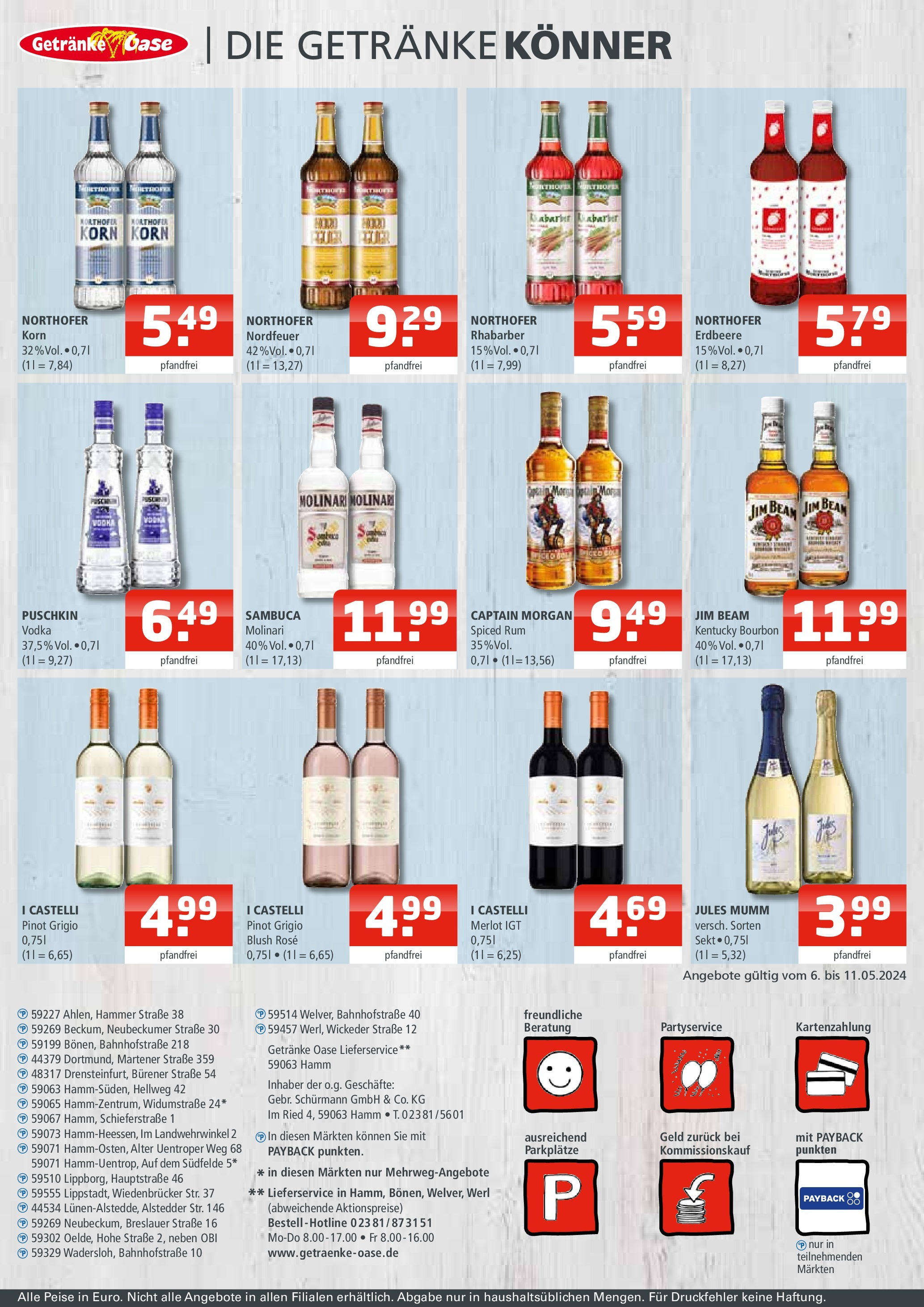 OFFERS - Getränke Oase: Wochenangebote! (ab 05.05.2024) zum Blättern | Seite: 4 | Produkte: Merlot, Blush, Bourbon