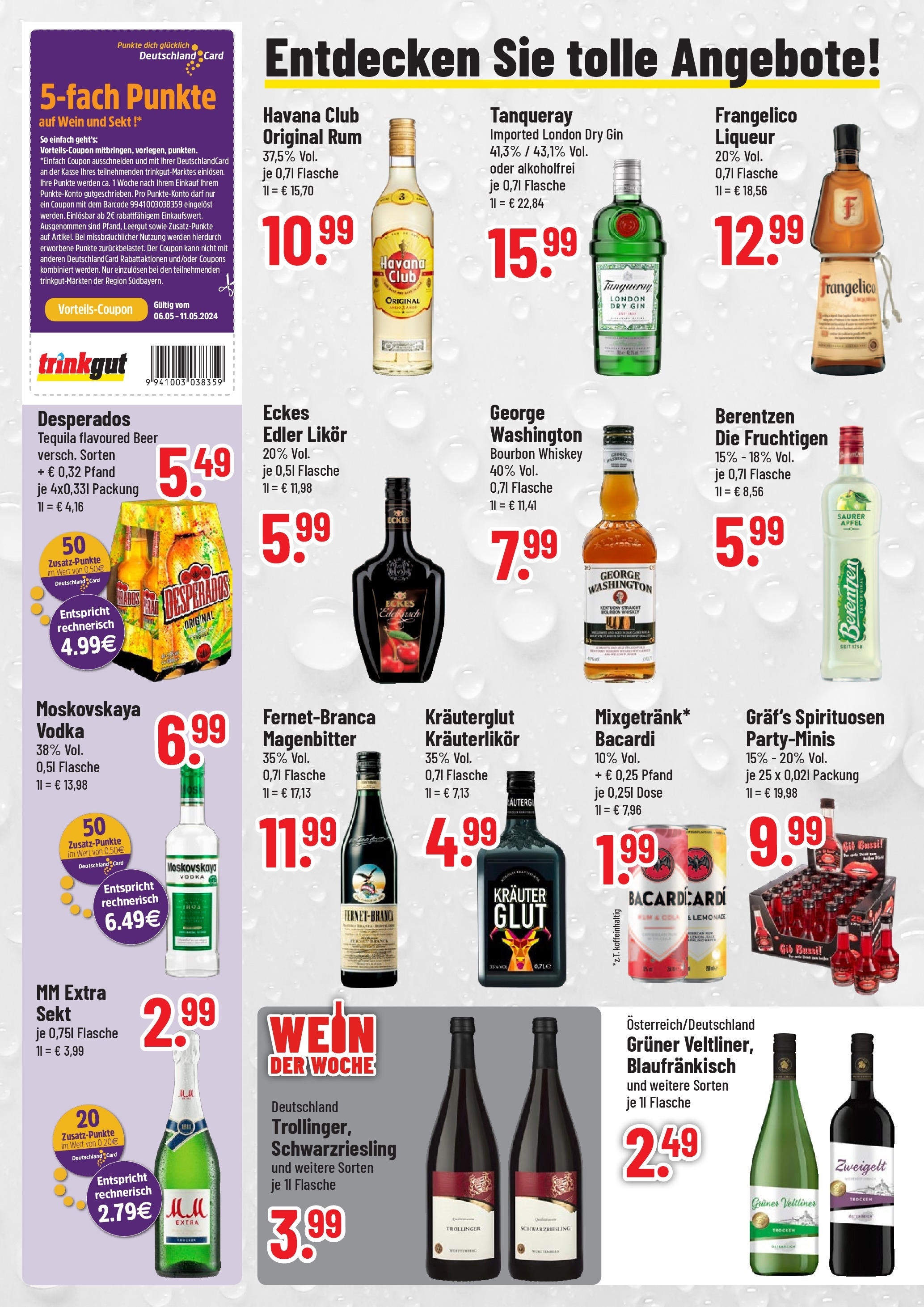OFFERS - trinkgut: Wochenangebote (ab 05.05.2024) zum Blättern | Seite: 2 | Produkte: Likör, Äpfel, Bourbon, Gin