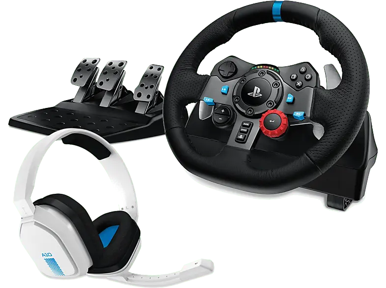 LOGITECH G Bundle, G29 Rennlenkrad + Pedale (PS5/PS4/PC) Astro A10 Kopfhörer Kabelgebundenes Headset; Rennlenkrad + Kabelgebundenes Headset