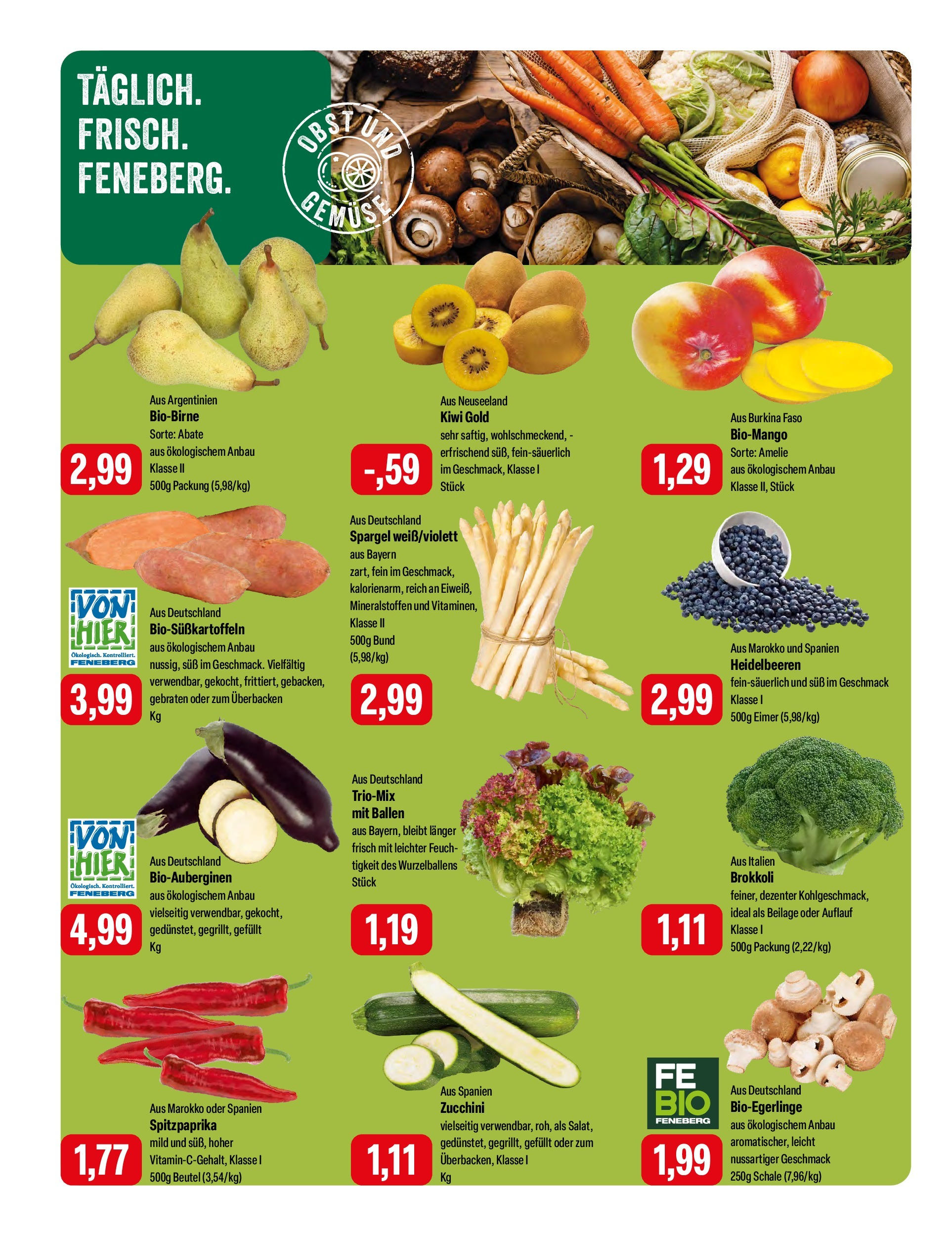 Feneberg Angebote (ab 10.05.2024) zum Blättern | Seite: 6 | Produkte: Spargel, Kiwi