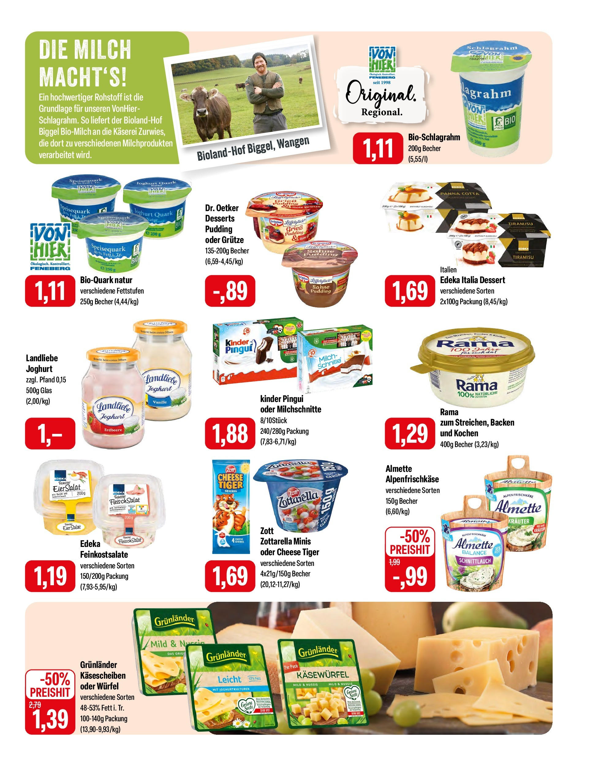 Feneberg Angebote (ab 10.05.2024) zum Blättern | Seite: 7 | Produkte: Quark, Milch, Pudding, Sahne