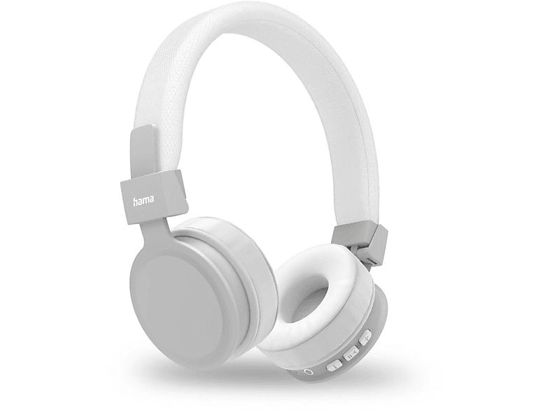 Hama Bluetooth-Kopfhörer "Freedom Lit II", On-Ear, faltbar, mit Mikrofon, Weiß; Bluetooth Kopfhörer