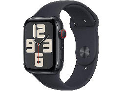 Apple Watch SE 2023 GPS + Cellular 44mm Aluminiumgehäiuse, Sportarmband S/M, Mitternacht; Smartwatch