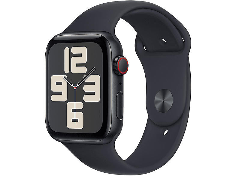 Apple Watch SE 2023 GPS + Cellular 44mm Aluminiumgehäuse, Sportarmband M/L, Mitternacht; Smartwatch