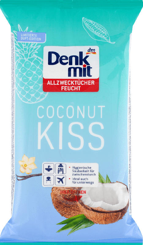 Denkmit feuchte Allzwecktücher Coconut Kiss